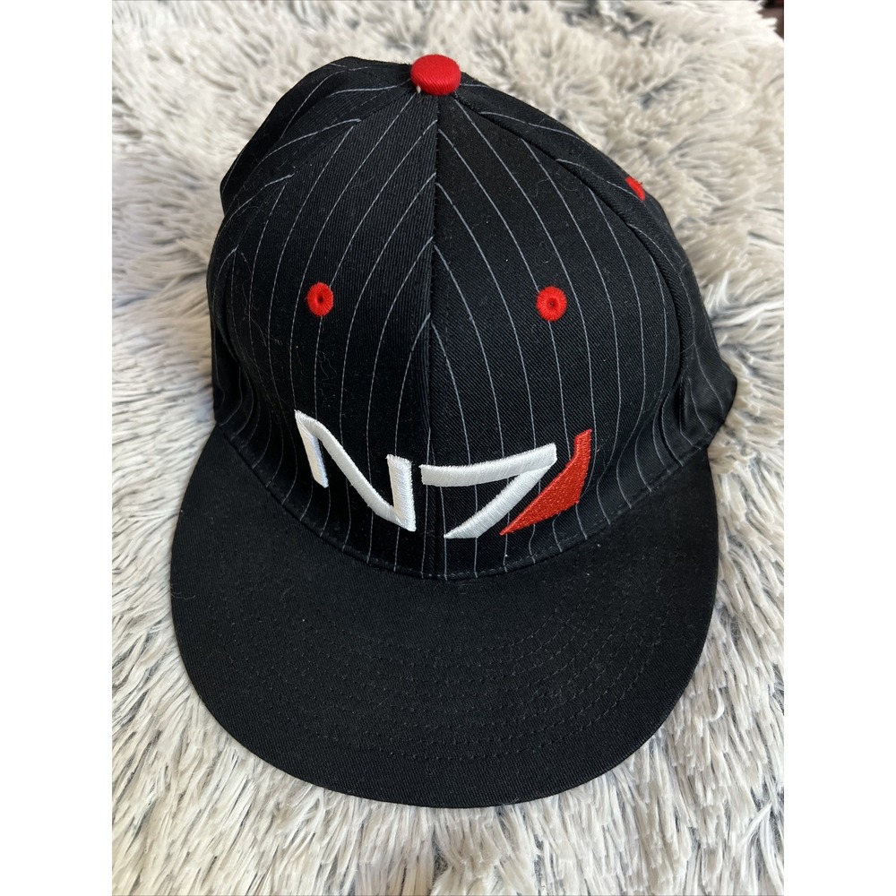 Mass Effect N7 Hat Cap Video Game Pinstripe